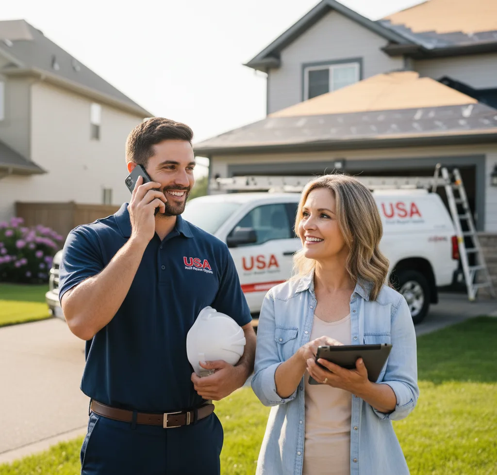 USA Roof Repair Experts customer support in Mauston